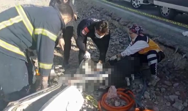 Aksaray'da otomobil park halindeki iş makinesine çarptı: 1 ölü