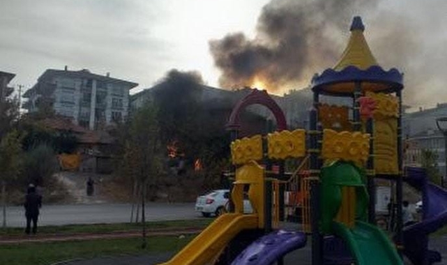 Ankara'da gecekondu yangını paniğe neden oldu