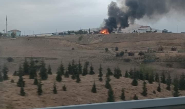 Ankara'da korkutan gecekondu yangını