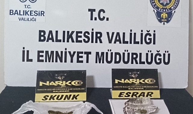 Balıkesir'de Yunus polisinden şok uyuşturucu operasyonu