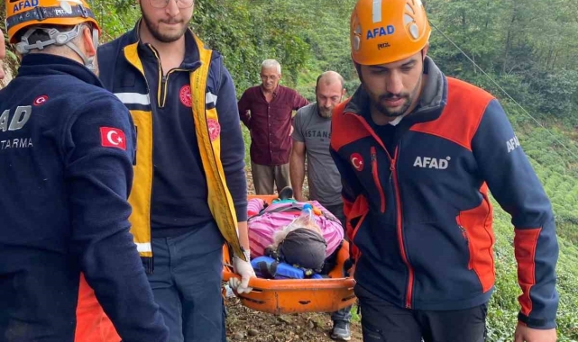 Çay bahçesinde yuvarlanarak yaralanan vatandaş kurtarıldı
