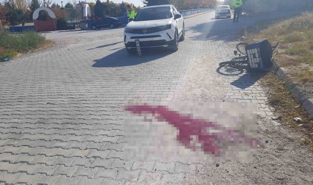 Cipin çarptığı bisiklet sürücüsü hayatını kaybetti