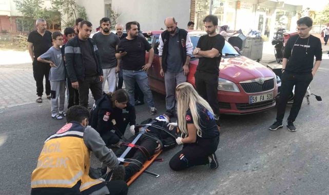 Çorlu'da trafik kazası: 1 yaralı