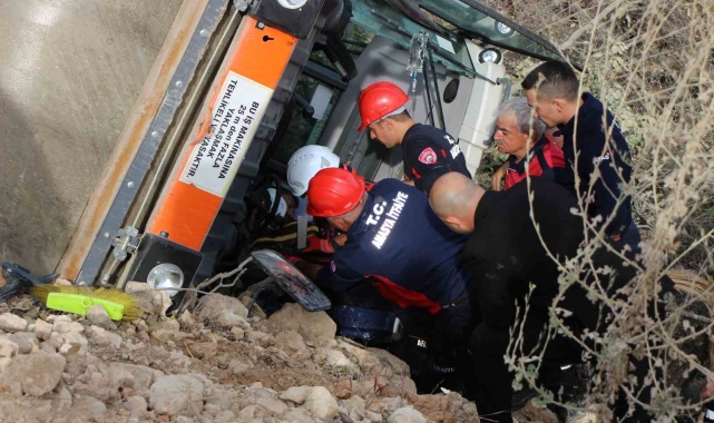 Devrilen 11 tonluk silindirde can pazarı