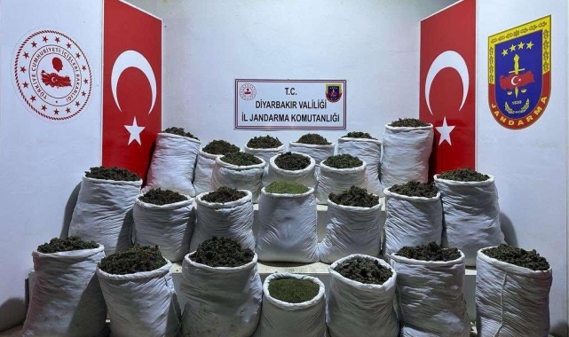 Diyarbakır'da 435 kilo esrar ve 632 bin 120 kök esrar bitkisi ele geçirildi