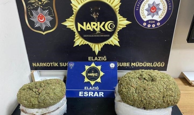 Elazığ'da polis uyuşturucuya geçit vermiyor: 5 kilo esrar ele geçirildi, bir şüpheli tutuklandı