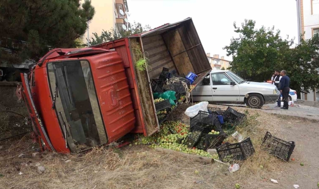 Freni boşalan kamyon park halindeki araçlara çarptı