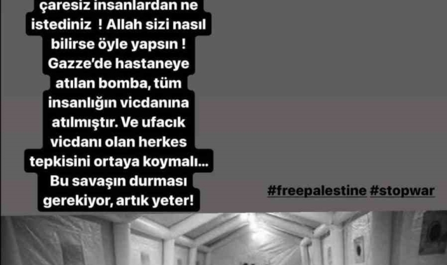 Gazze zulmüne ünlü manken sessiz kalmadı