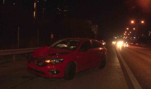 Hatalı sollama yapan motosiklete otomobil çarptı: 1 hafif yaralı