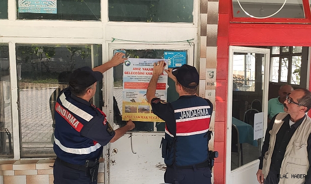 JANDARMADAN ANIZ YANGINI UYARISI