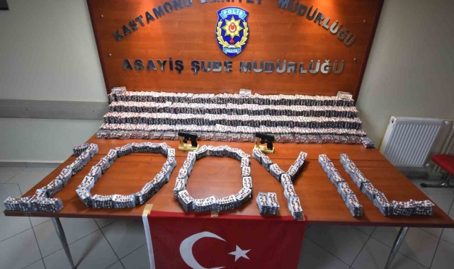 Kastamonu'da kolilenmiş halde 67 bin adet uyuşturucu hap yakalandı