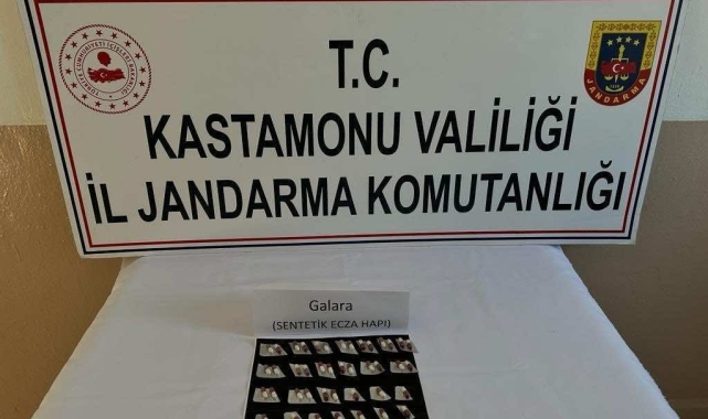 Kastamonu'da sentetik ecza hap ele geçirildi