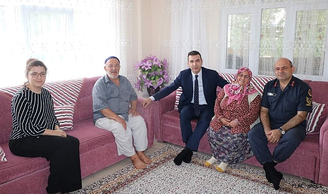 KAYMAKAMDAN ŞEHİT AİLELERİNE VEDA ZİYARETİ