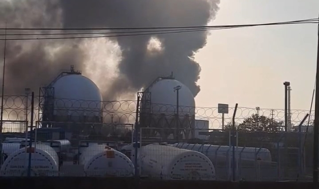 Kocaeli'de fabrikada yangın çıktı