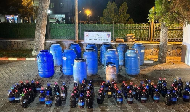 Manisa Jandarmasından kaçak şarap operasyonu