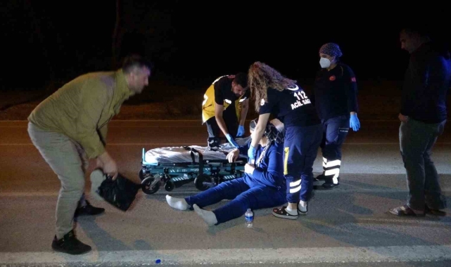 Otomobilin çarptığı kadın yaralandı