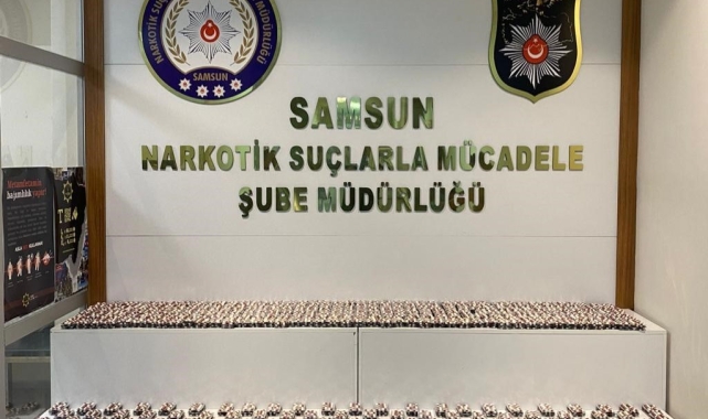 Samsun'da 18 bin 642 adet sentetik ecza ele geçirildi