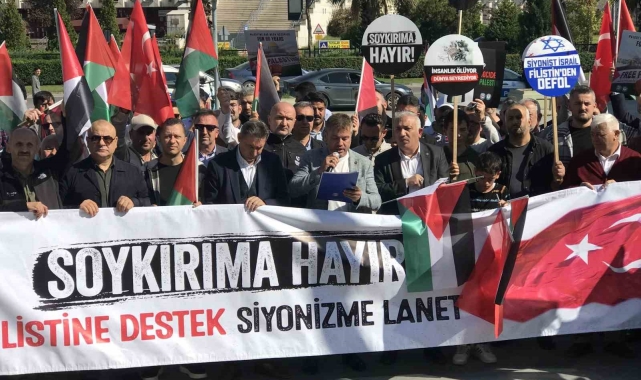 Samsun'da Filistin'e destek, Siyonizm'e lanet