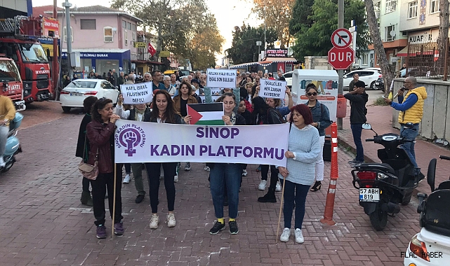 SİNOP KADIN PLATFORMUNDAN İSRAİL PROTESTOSU