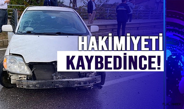 SİNOP'TA MADDİ HASARLI KAZA