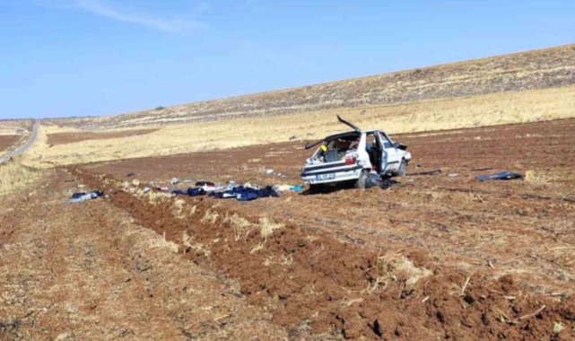 Siverek'te takla atan otomobilin sürücüsü ağır yaralandı