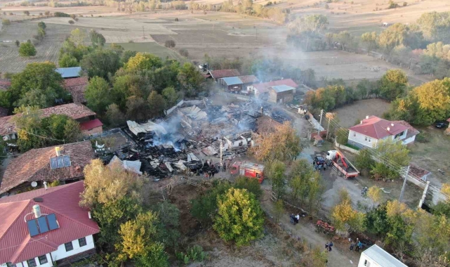 Yangın bölgesi havadan görüntülendi: Facianın eşiğinden dönülmüş