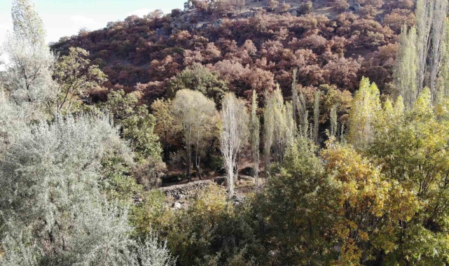 Afyonkarahisar'daki sonbahar manzaraları dron ile havadan görüntülendi