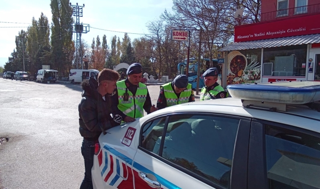 Aksaray'da jandarma ekiplerinden motosiklet denetimi
