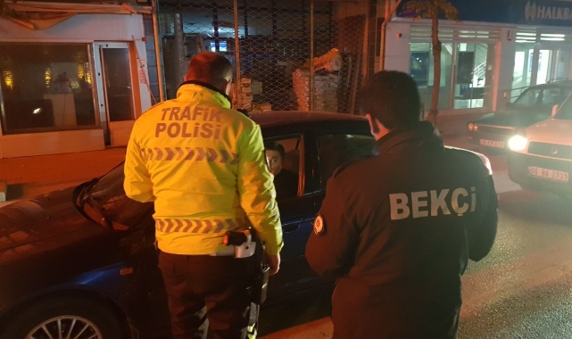 Alaca'da polisten şok denetim