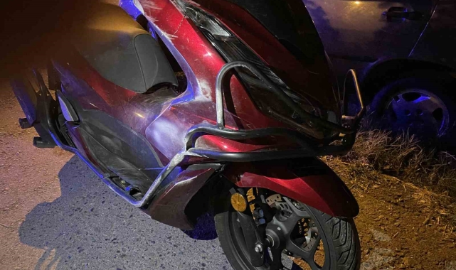 Alkollü motosiklet sürücüsü hastanelik oldu
