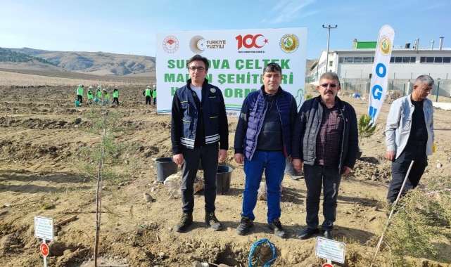 Amasya'da Milli Ağaçlandırma Günü'nde şehit madenciler unutulmadı