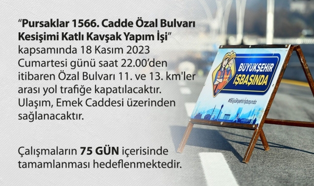Ankara Büyükşehir Belediyesi'nden katlı kavşak inşaatı
