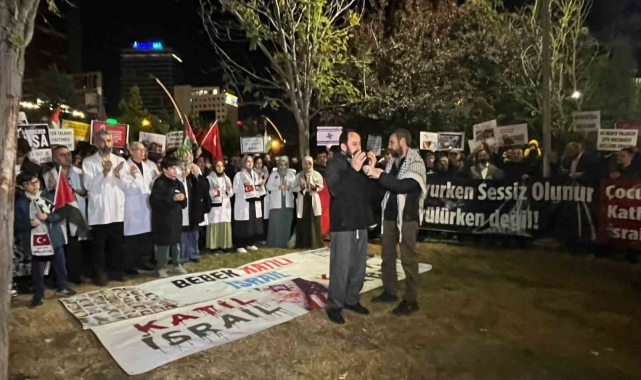 Ankara'da ABD Büyükelçiliği önünde Filistin'e destek eylemi