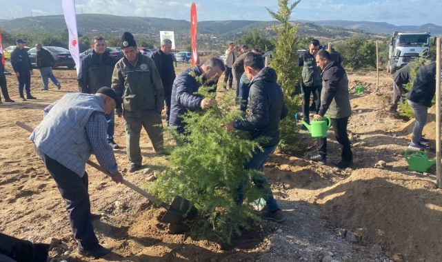 Ayvacık'ta 600 fidan toprakla buluştu