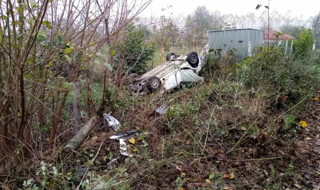 Baba oğul kazada yaralandı