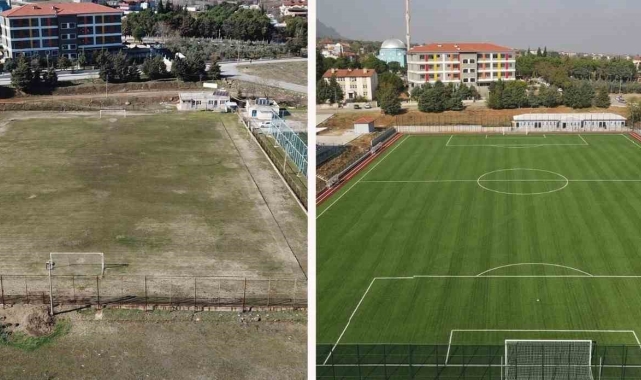 Başkarcı futbol sahası yenilendi