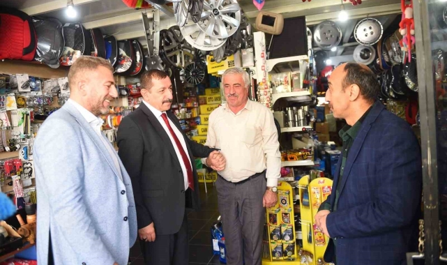 Belediye Başkanı Op. Dr. Rahmi Galip Vidinlioğlu eski sanayi sitesi esnafını ziyaret etti