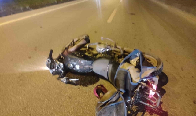 Biga'daki kazada motosiklet sürücüsü yaralandı