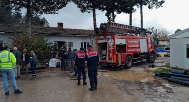 Bilecik'te şantiye yatakhanesindeki yangın korkuttu