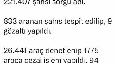 Bingöl'de 221 bin 407 kişi sorgulandı