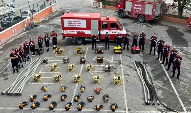 Burdur İtfaiyesi ani yağış ve su baskınlarına karşı teyakkuza geçti