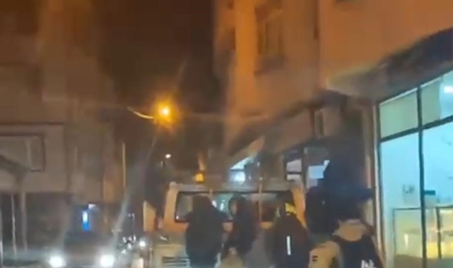 Bursa'da çocukların tehlikeli yolcuğu kamerada
