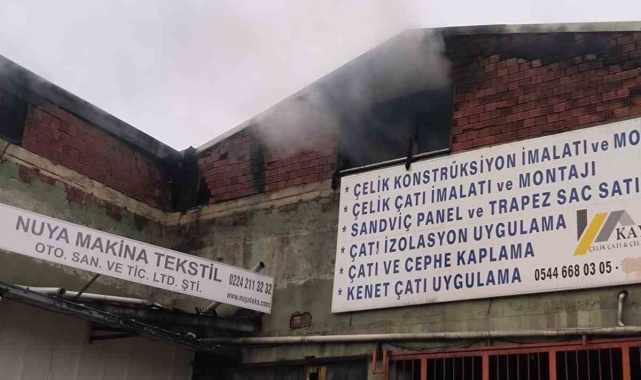 Bursa'da tekstil fabrikasında yangın