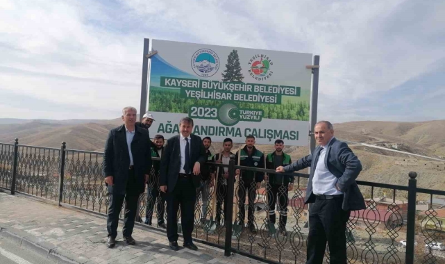 Büyükşehir, ağaçlandırma çalışmasına Yeşilhisar ile devam etti