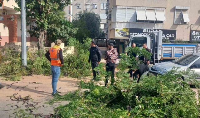Büyükşehir ekiplerinin fırtına mesaisi