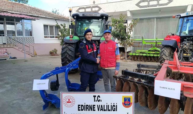 Çalınan tarım aletleri sahibine ulaştırıldı