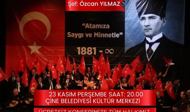 Çine Atatürk'ü sevdiği türkülerle anacak