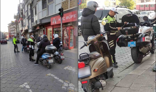 Denizli'de motosiklet denetimleri aralıksız devam ediyor