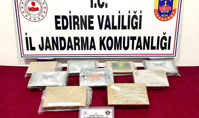 Edirne'de bir tırda 10 kilogram uyuşturucu ele geçirildi