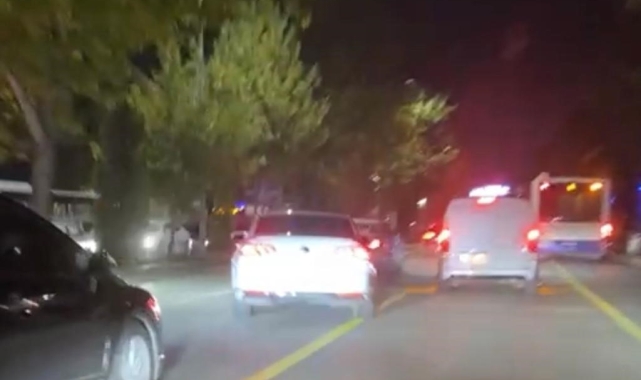 Elazığ'da makas atan sürücüye ceza kesildi